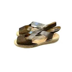 Carmen Saiz metallic espadrilles size 38, EUC, made in Spain​​​​​​​​